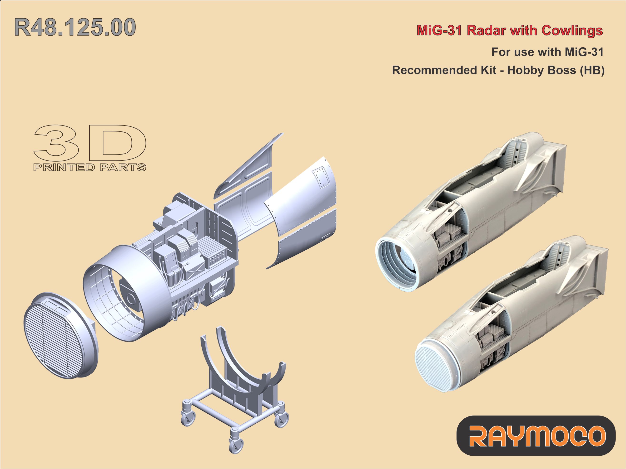 Дополнения из смолы 1/48 MiG-31 Radar (HB) (Raymoco)