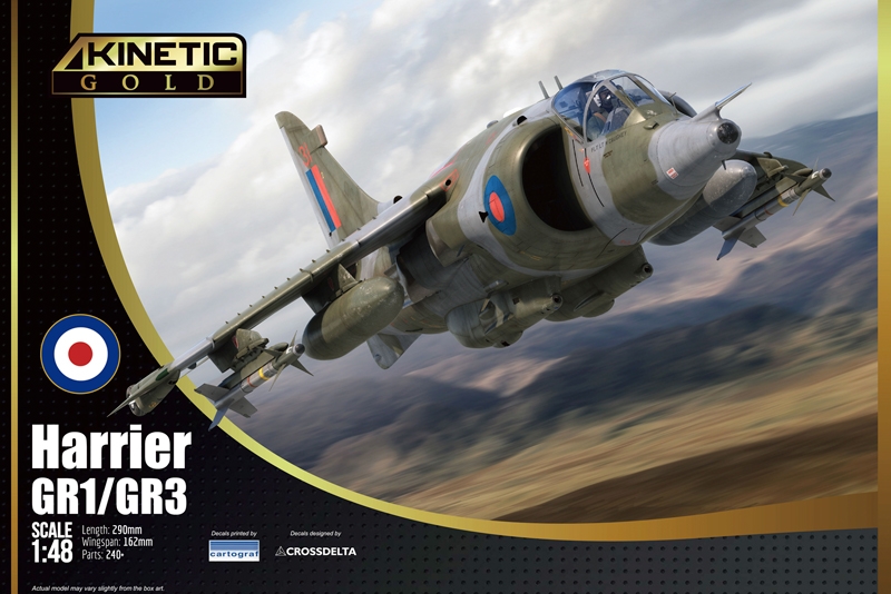 Сборная модель 1/48 Harrier GR1/GR3 (Kinetic Model Kits)