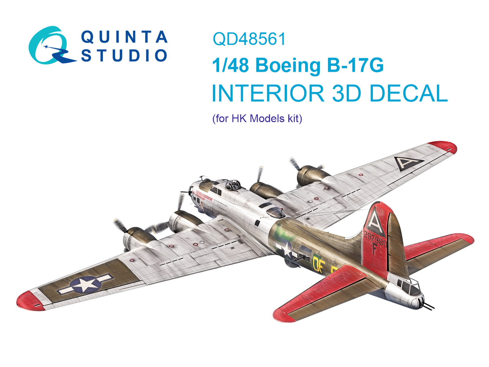 3D Декаль интерьера кабины Boeing B-17G (HK models)