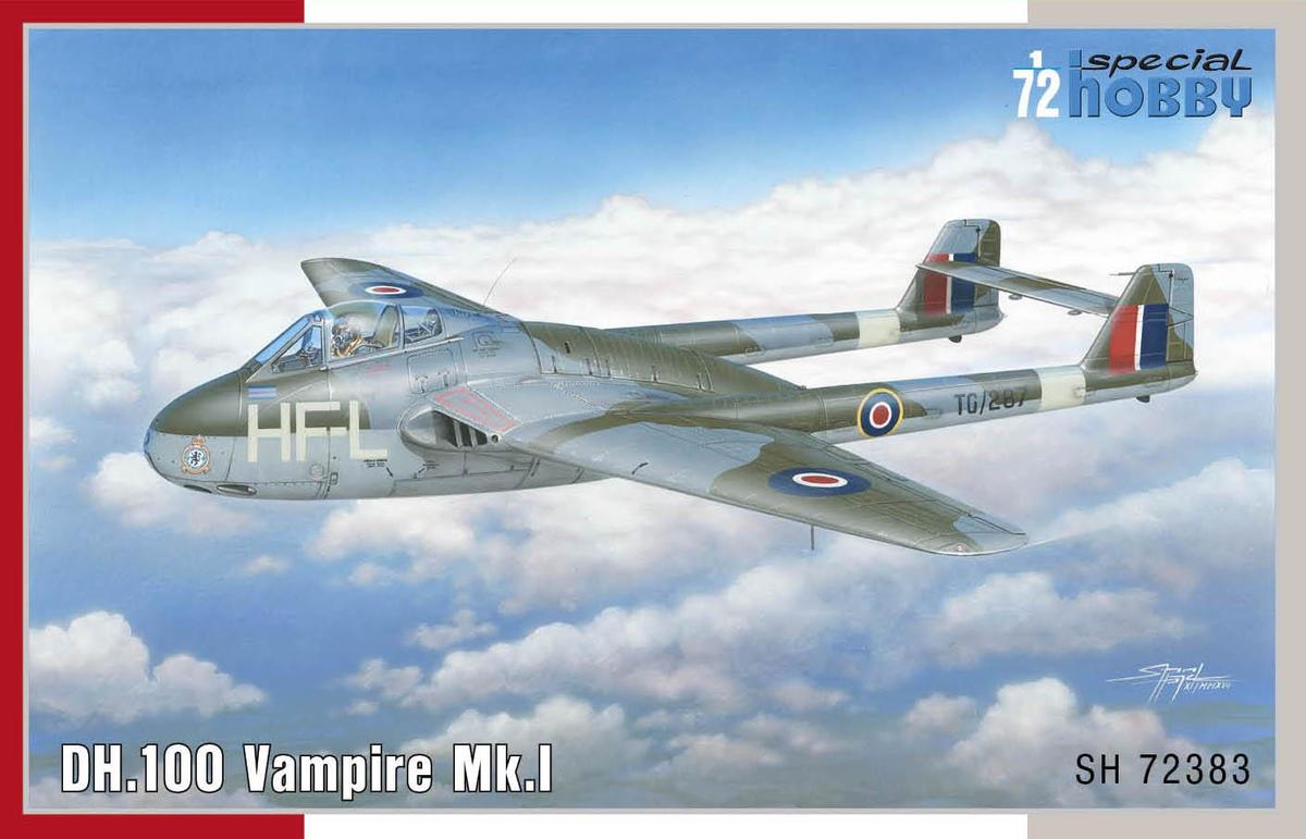 Сборная модель 1/72 de Havilland Vampire Mk.1 'RAF, RAAF and Armee de l'Air (Special Hobby)