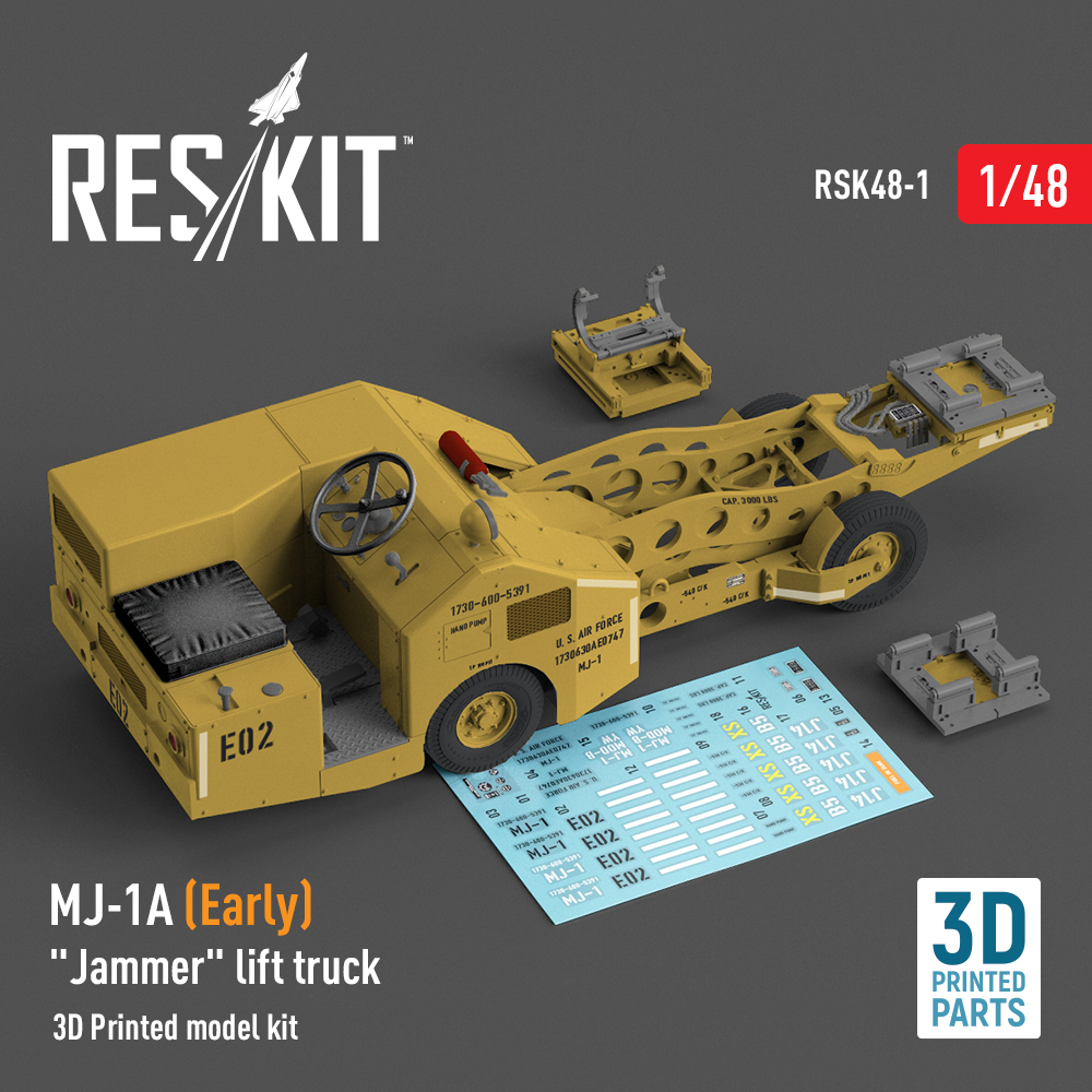 Дополнения из смолы 1/48 MJ-1A (Early) "Jammer" lift truck (3D-Printed model kit) (ResKit)