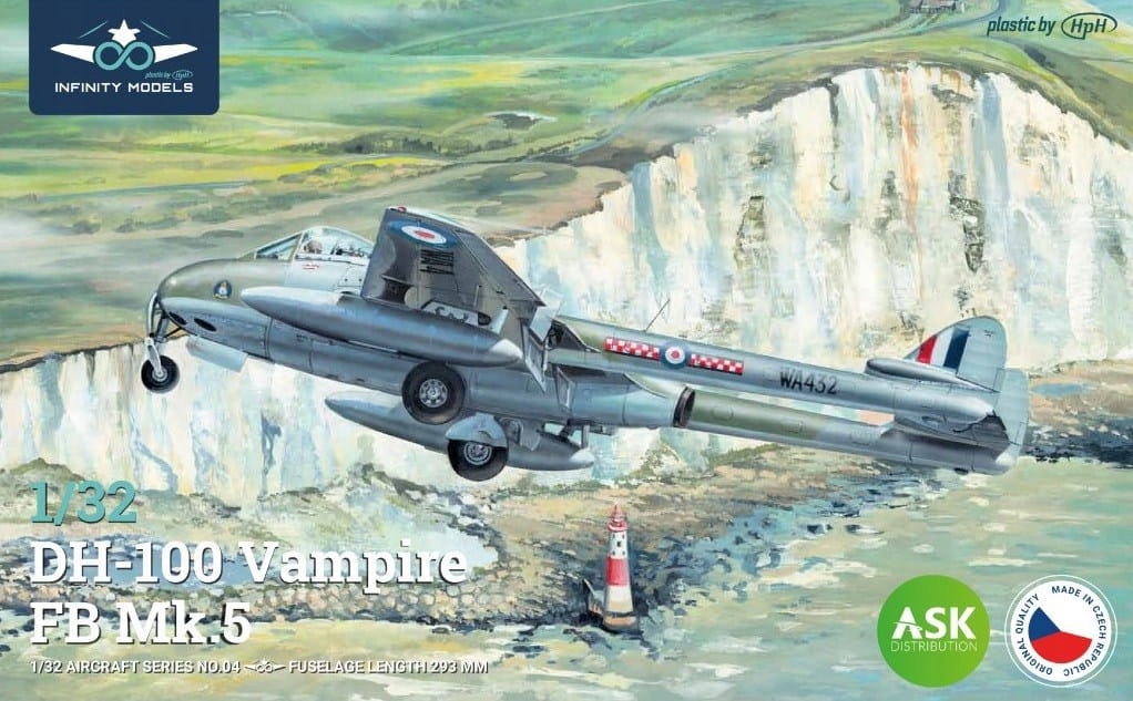 Сборная модель 1/32 de Havilland DH-100 Vampire Mk.5 (Infinity Models)