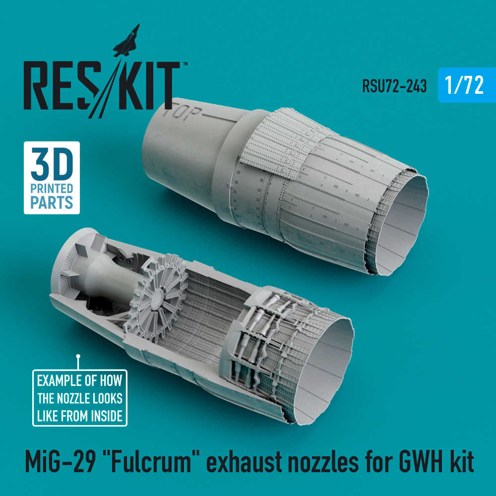 Дополнения из смолы 1/72 Mikoyan MiG-29 Fulcrum exhaust nozzles (ResKit)