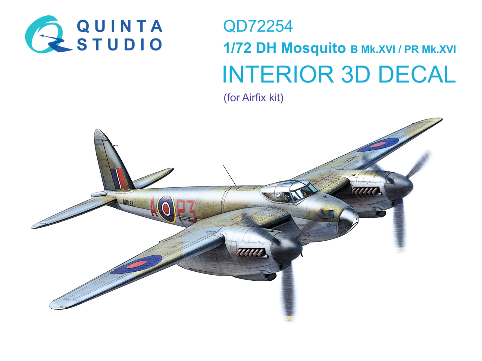 3D Декаль интерьера кабины DH Mosquito B Mk.XVI/PR.XVI  (Airfix) (с 3D-печатными деталями)