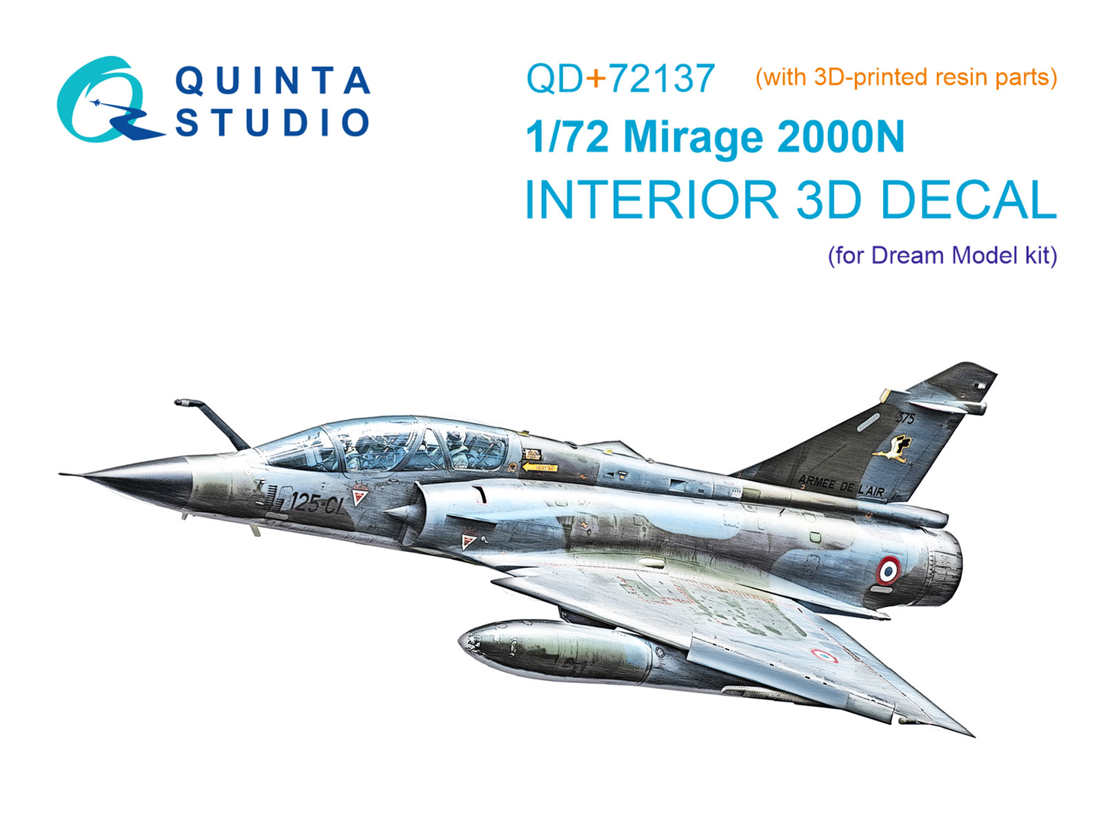 3D Декаль интерьера кабины Mirage 2000N (Dream Model) (с 3D-печатными деталями)
