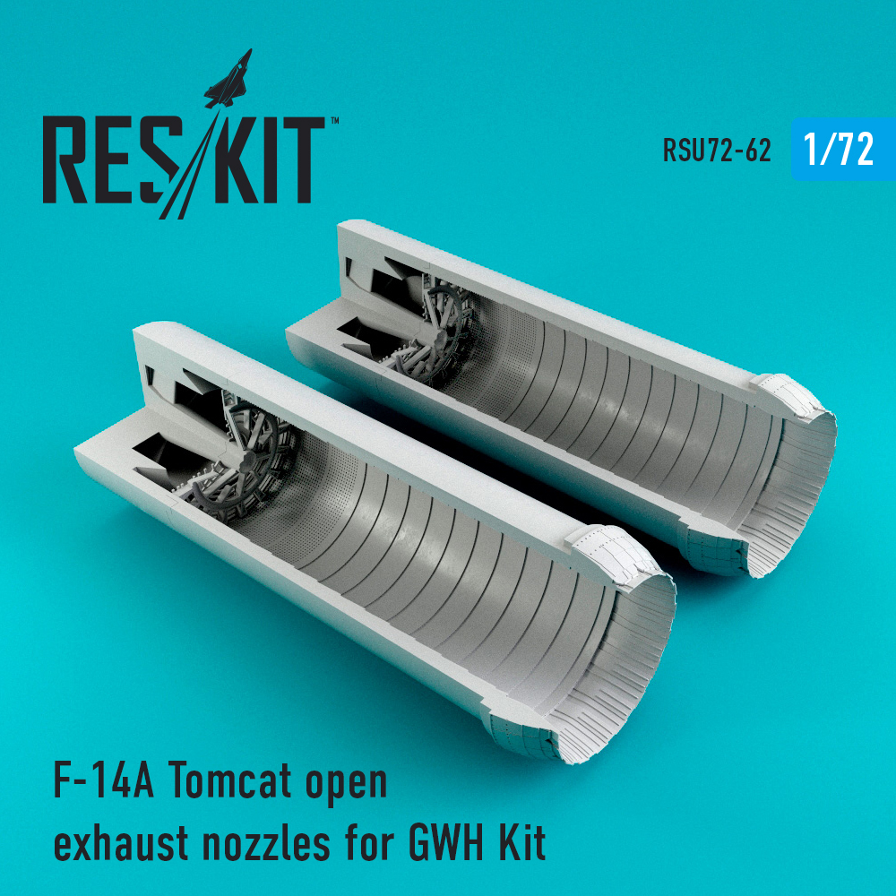 Дополнения из смолы 1/72 Grumman F-14A Tomcat open exhaust nozzles (ResKit)