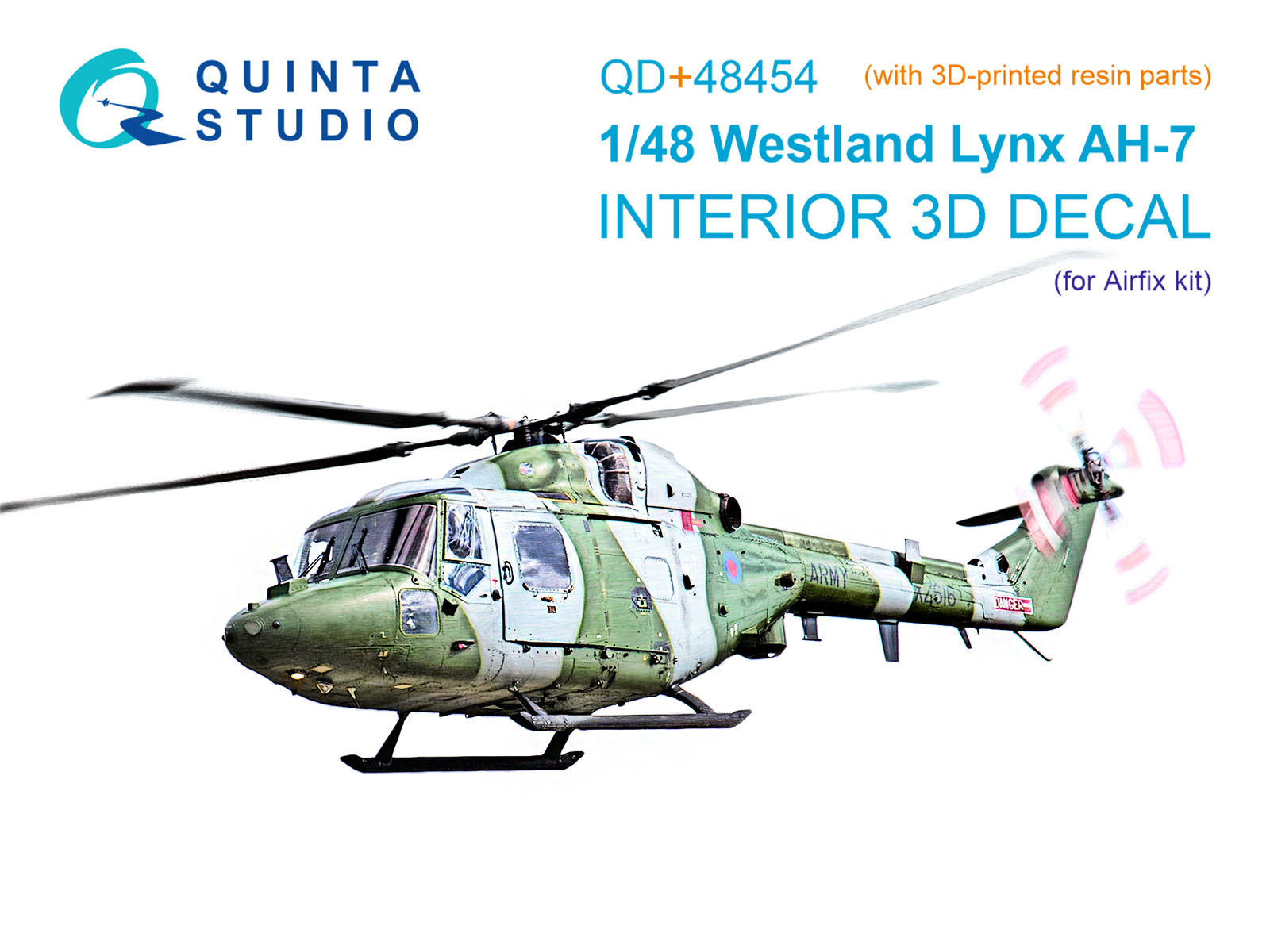3D Декаль интерьера кабины Lynx AH-7 (Airfix) (с 3D-печатными деталями)