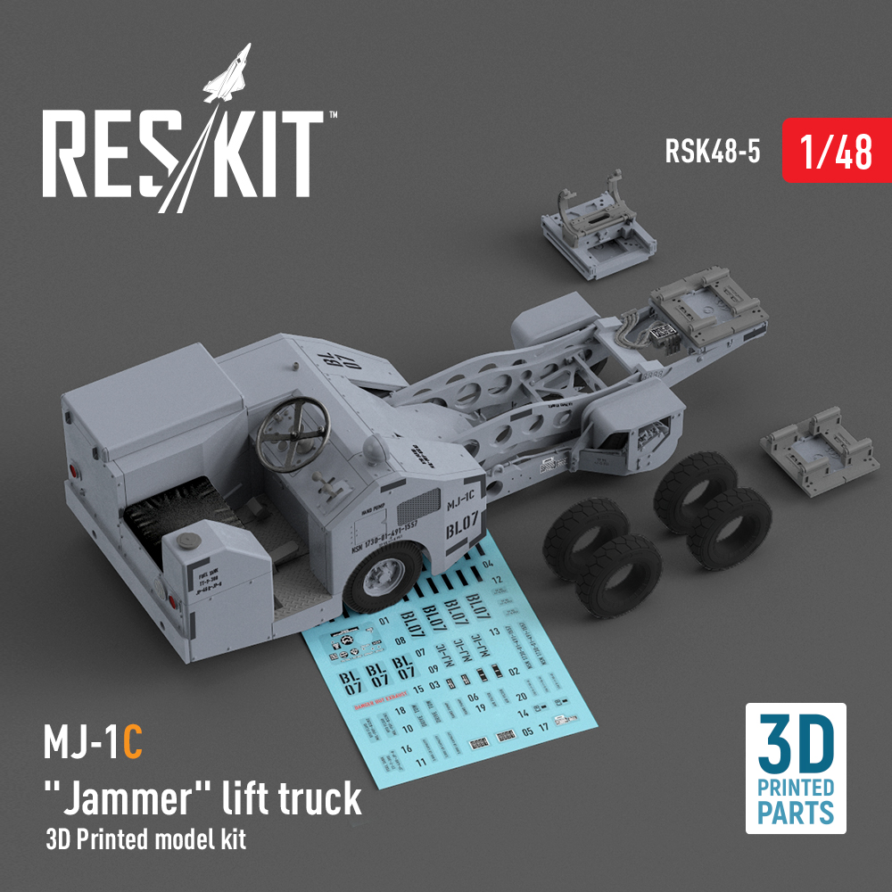 Дополнения из смолы 1/48 MJ-1C "Jammer" lift truck (3D-Printed model kit) (ResKit)