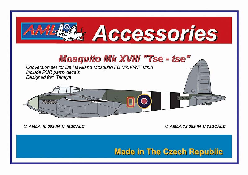 Дополнения из смолы 1/48 de Havilland Mosquito Mk.XVIII (designed to be used with Tamiya kits)