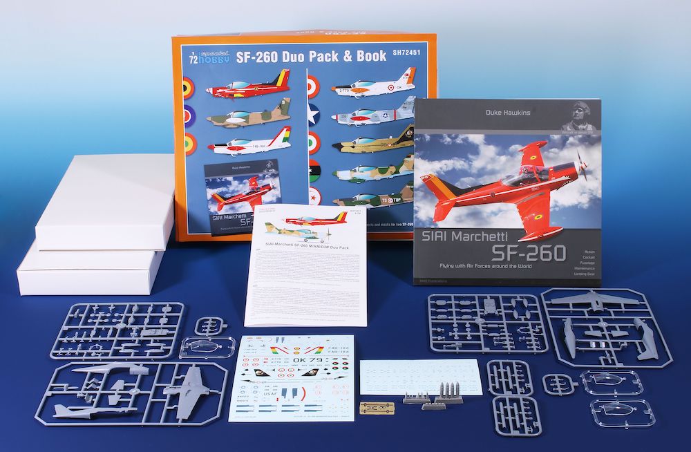 Сборная модель 1/72 SIAI-Marchetti SF-260 Duo Pack & Book (Special Hobby)