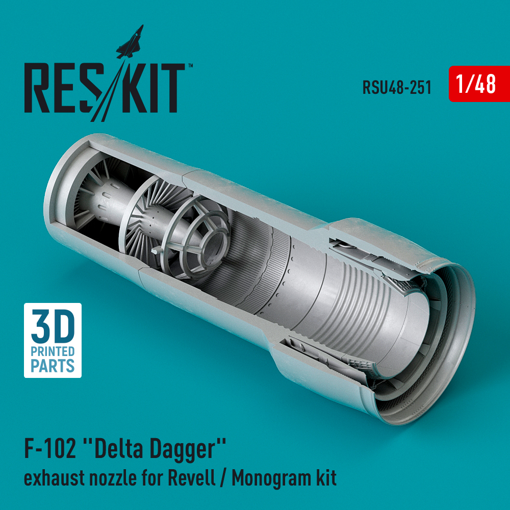Дополнения из смолы 1/48 Convair F-102A Delta Dagger exhaust nozzle (ResKit)
