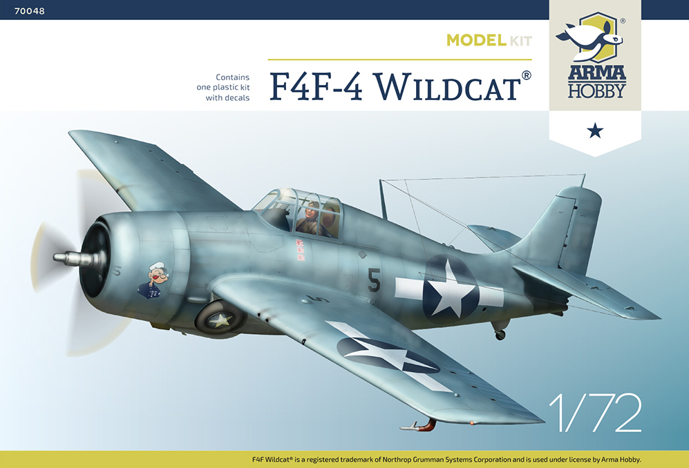 Сборная модель 1/72 Grumman F4F-4 Wildcat (Arma Hobby)