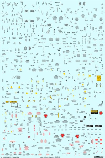 Декаль 1/48 McDonnell F-4 Phantom stencils 