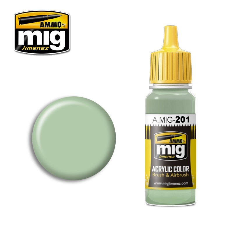 Краска акриловая FS 34424 LIGHT GRAY GREEN (серо-зеленый светлый) (Ammo Mig) (17ml)