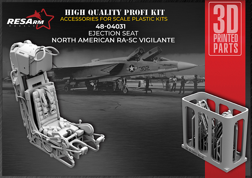 Дополнения из смолы 1/48 Катапультное кресло NORTH AMERICAN RA 5C VIGILANTE (RESArm)