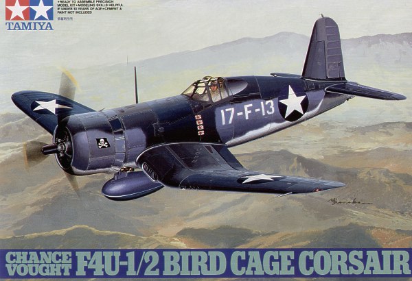 Сборная модель 1/48 Vought F4U-1/2 Corsair 'Birdcage' with extended or folded wings  (Tamiya)