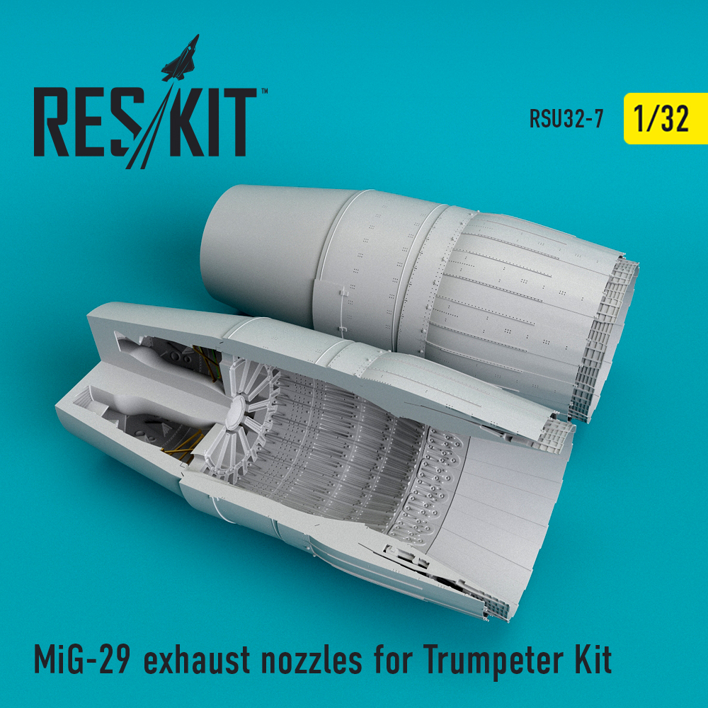 Дополнения из смолы 1/32 Выхлопные сопла МиГ-29 (Trumpeter) (Reskit)
