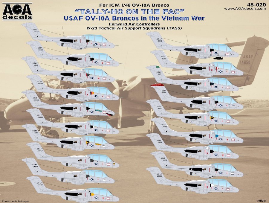 Декаль 1/48 USAF North-American/Rockwell OV-10D Broncos in the Vietnam War (AOA Decals)