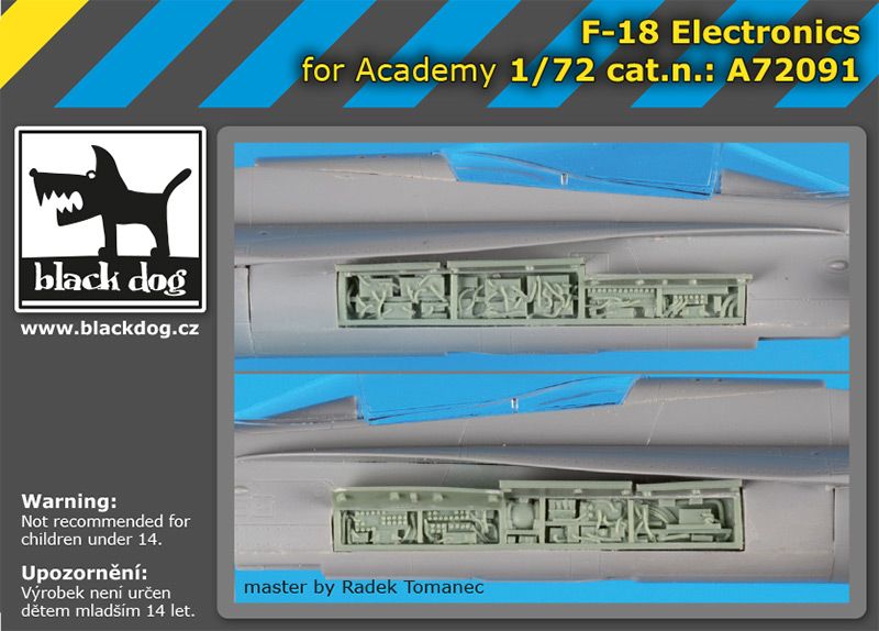 Дополнения из смолы 1/72 McDonnell-Douglas F/A-18 Hornet electronics (для модели Academy)