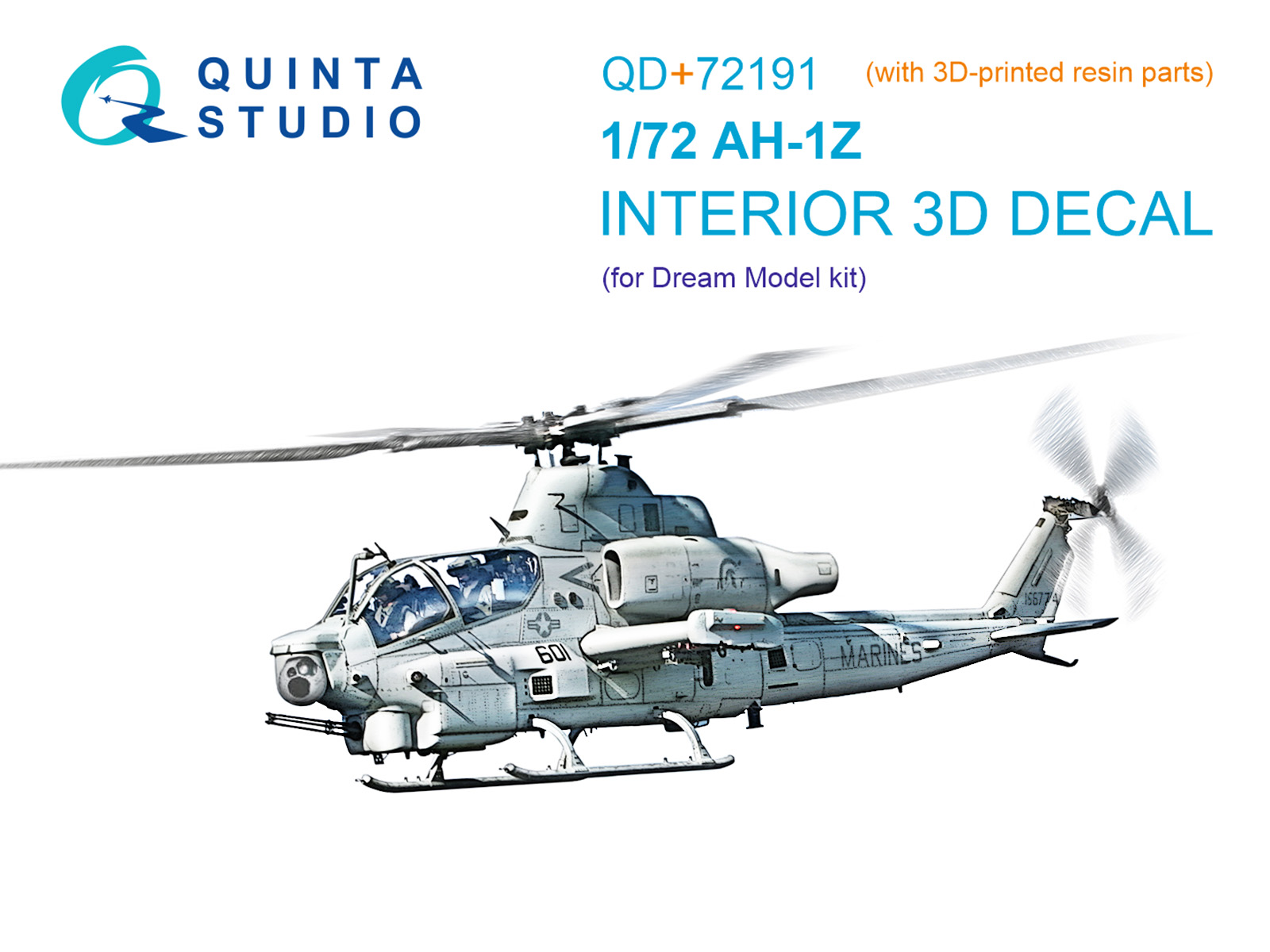 3D Декаль интерьера кабины AH-1Z (Dream Model) (с 3D-печатными деталями)