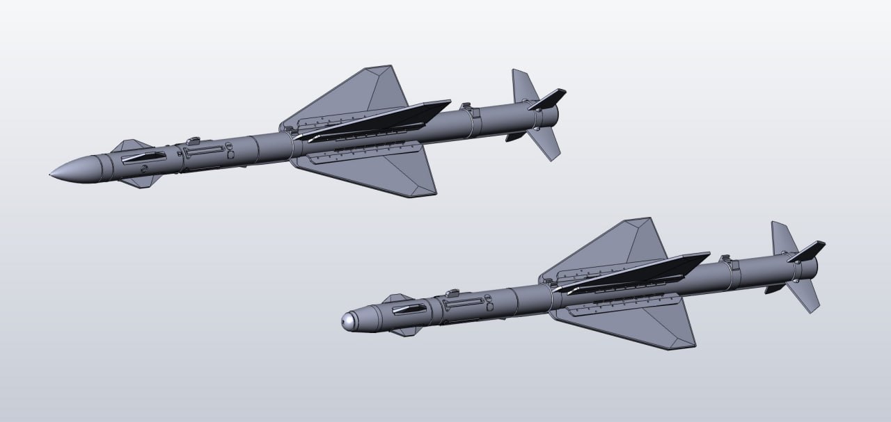 Дополнения из смолы 1/32 Ракета Р-24Т + АПУ-23М 2 шт. комплект (KepModels)