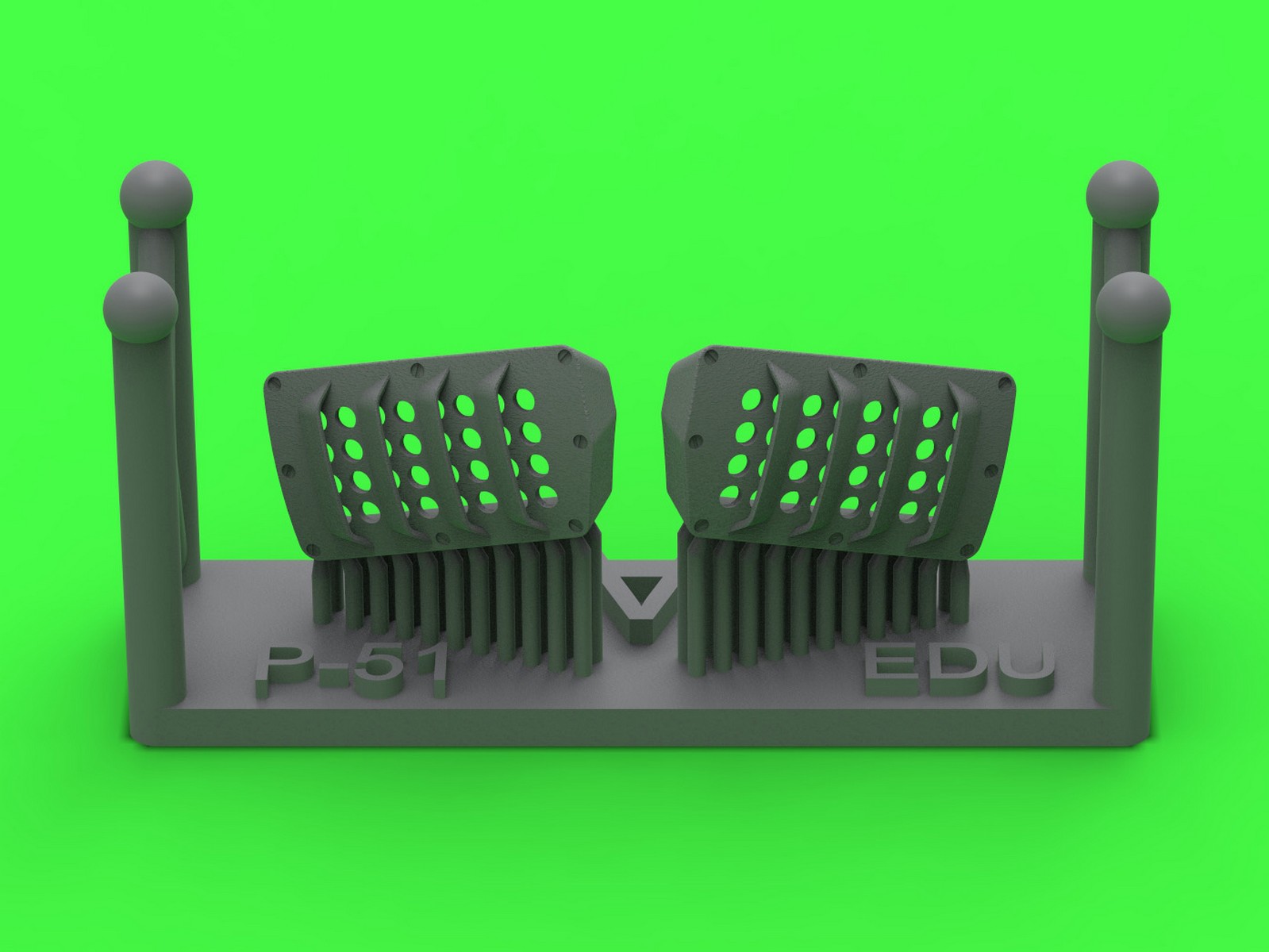 Дополнения из смолы 1/72 P-51 Mustang — крышка воздушного фильтра карбюратора(RAF ver.A)(Eduard)