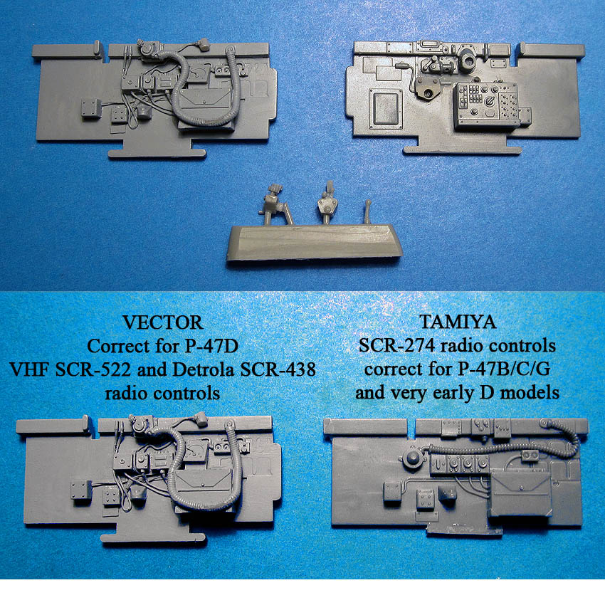 Дополнения из смолы 1/48 P-47D исправленные борта кабины (Tamiya) (Vector)
