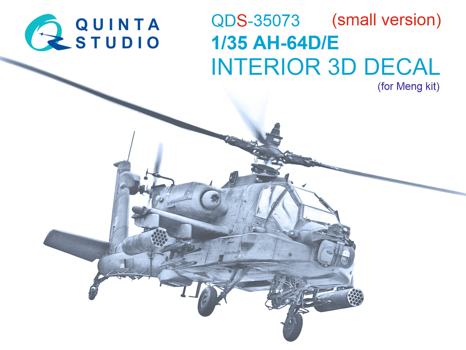 3D Декаль интерьера кабины AH-64D/E (Meng) (Малая версия)