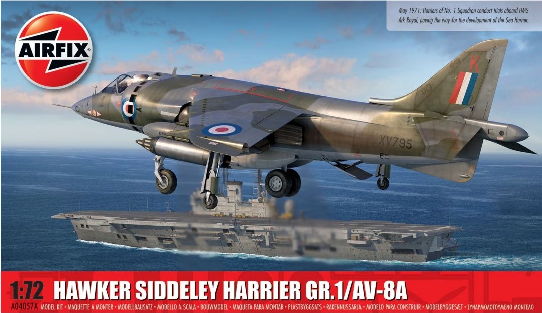 Сборная модель 1/72 Hawker-Siddeley Harrier GR.1/McDonnell-Douglas AV-8A Harrier (Airfix)