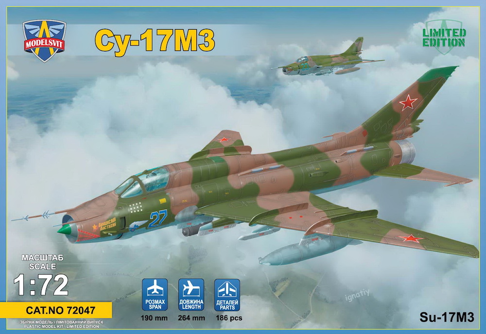 Сборная модель 1/72 Сухой Су-17М3  (Modelsvit)
