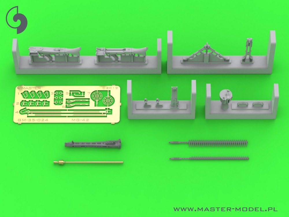Дополнения из латуни 1/35 MG42 - German Machine Gun (7.92mm) - complete gun incl. brass, resin 