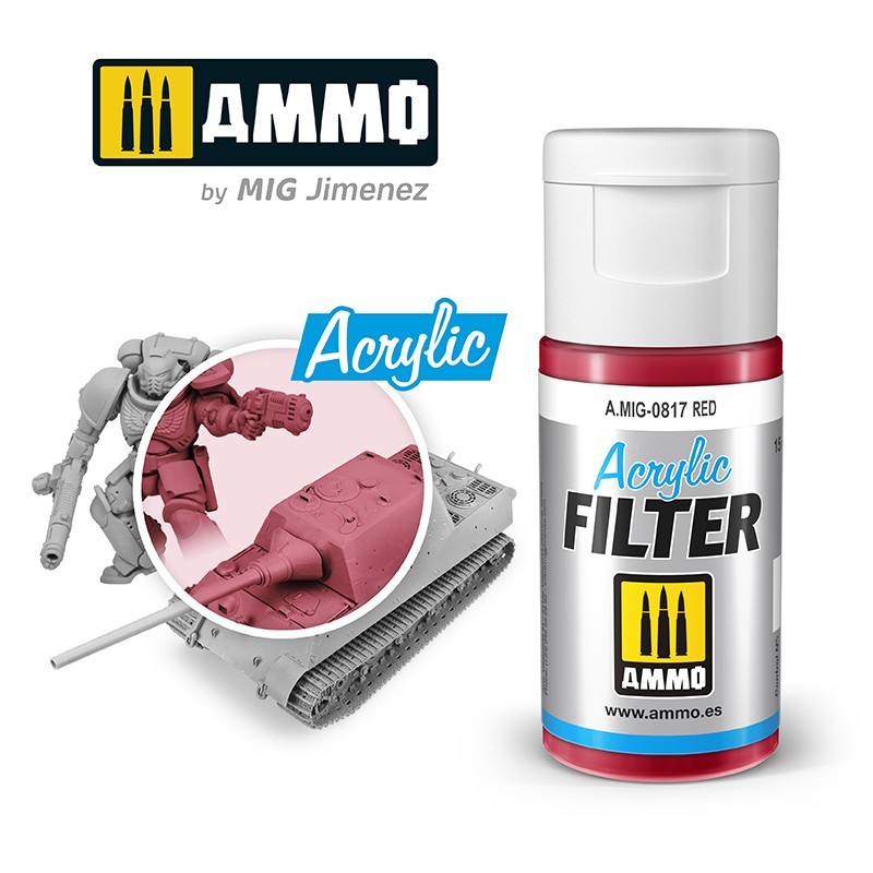 Акриловый фильтр ACRYLIC FILTER Red (15mL) (Ammo Mig)