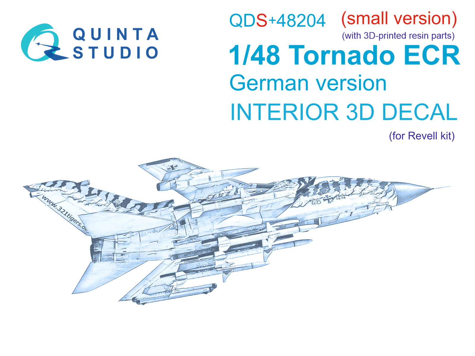 3D Декаль интерьера кабины Tornado ECR German (Revell) (малая версия) (с 3D-печатными деталями)