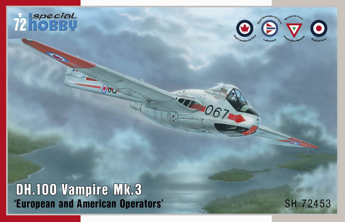 Сборная модель 1/72 DH.100 Vampire Mk.3  European&American (Special Hobby)