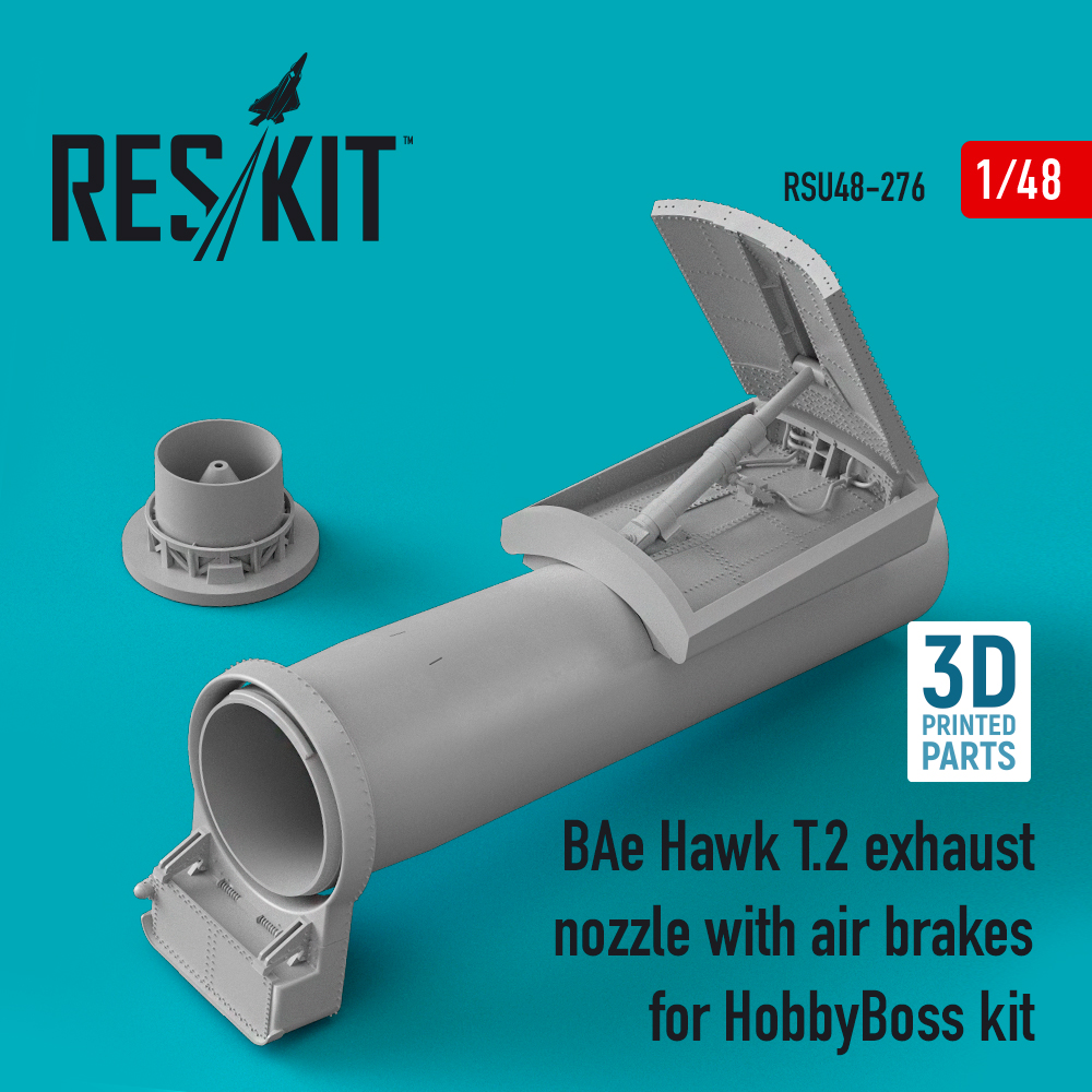 Дополнения из смолы 1/48 BAe Hawk T.2 exhaust nozzle with air brakes (ResKit)