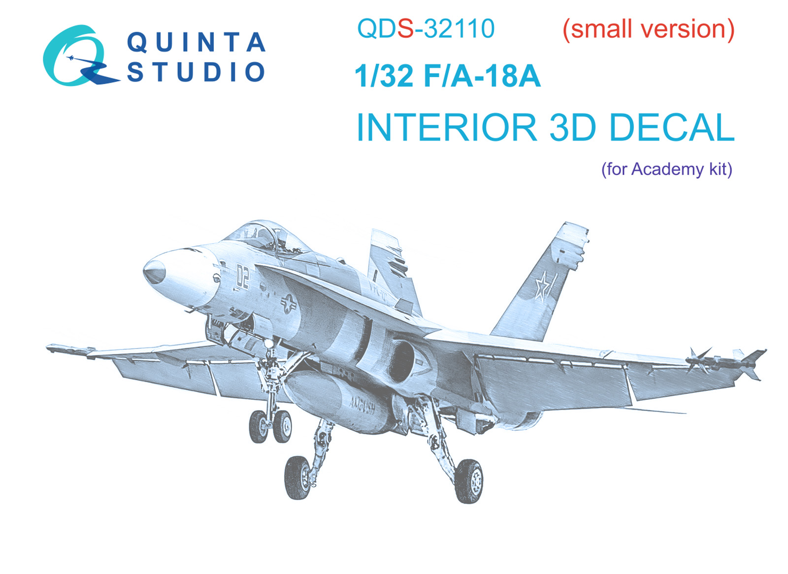 3D Декаль интерьера кабины F/A-18A (Academy) (малая версия)