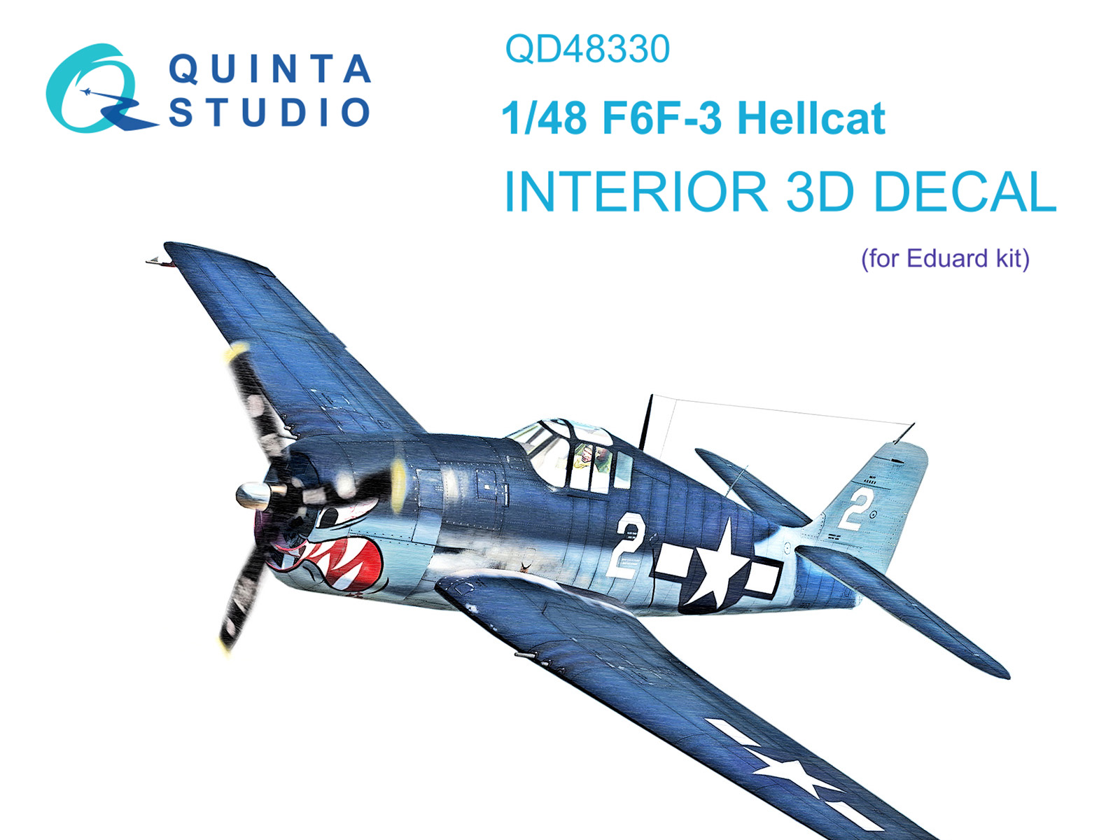 3D Декаль интерьера кабины F6F-3 Hellcat (Eduard)