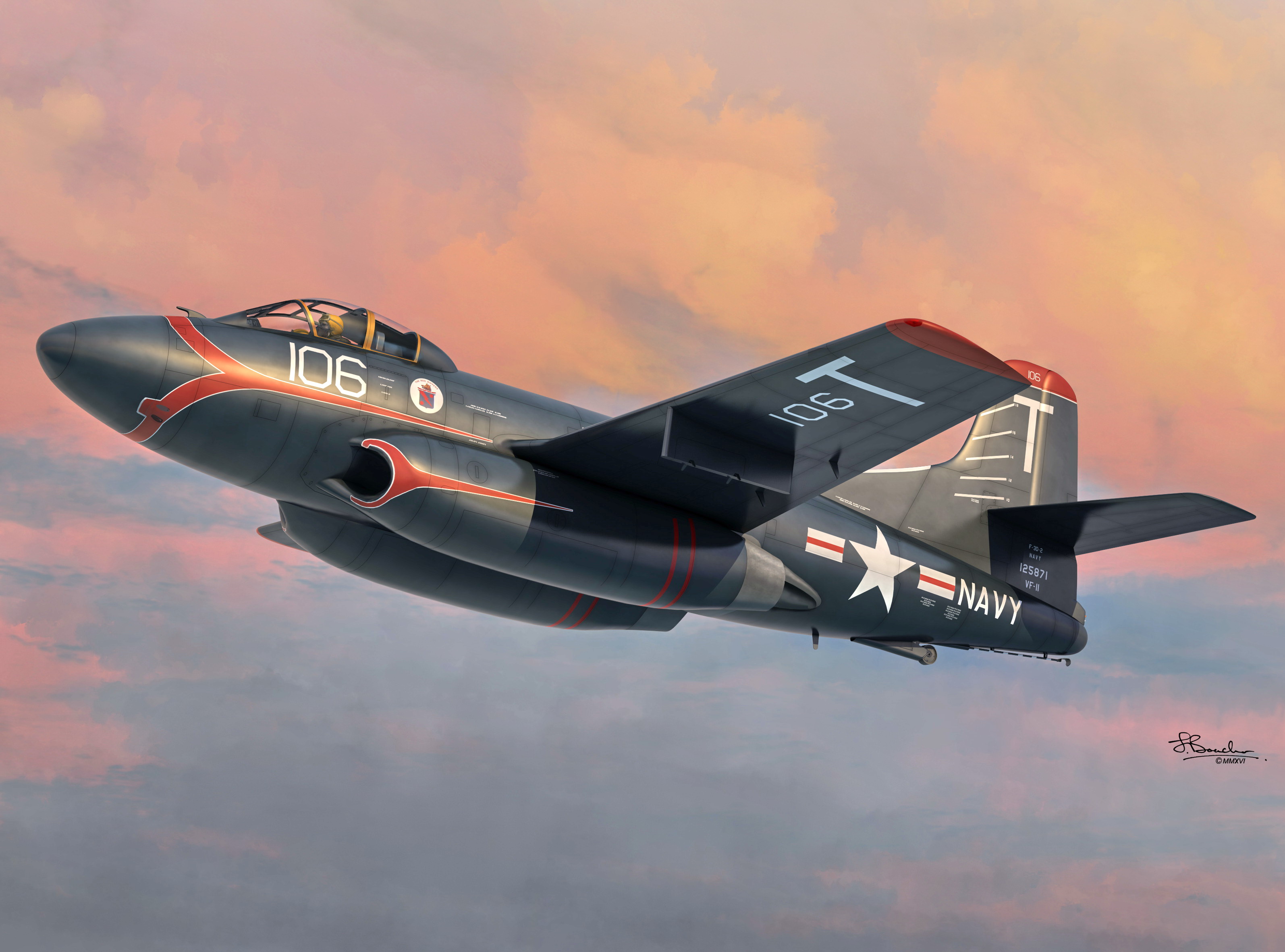 Сборная модель 1/72 Douglas F3D-2 Skyknight over Korea (Sword)