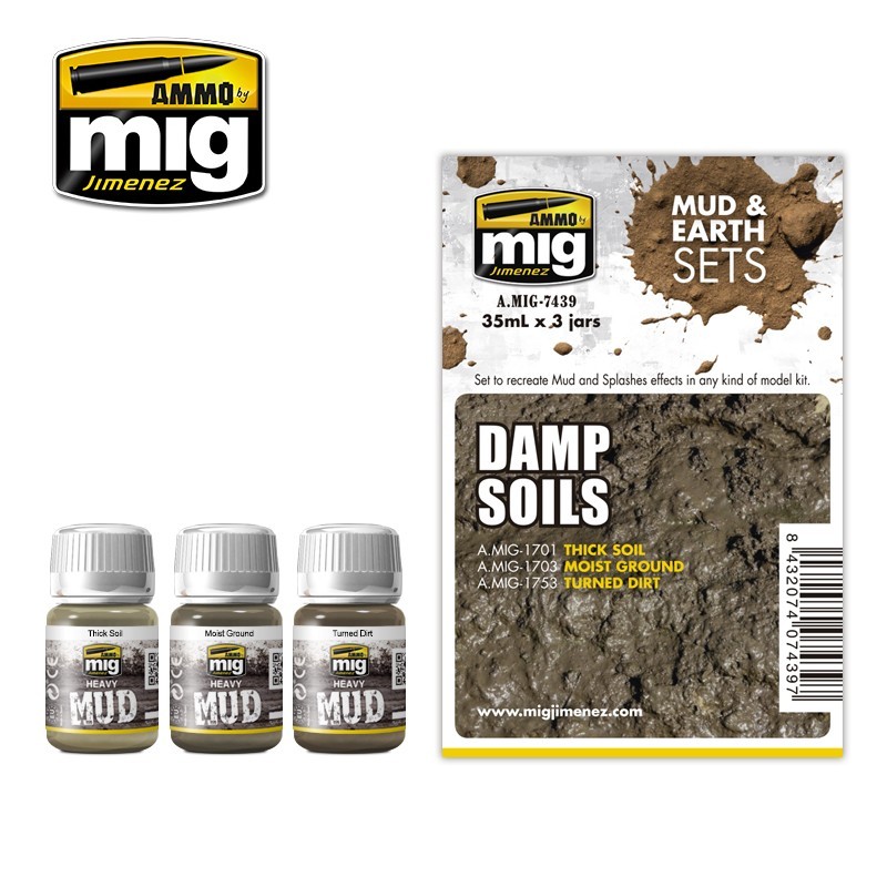 Набор для создания эффектов Damp Soils (Ammo Mig)