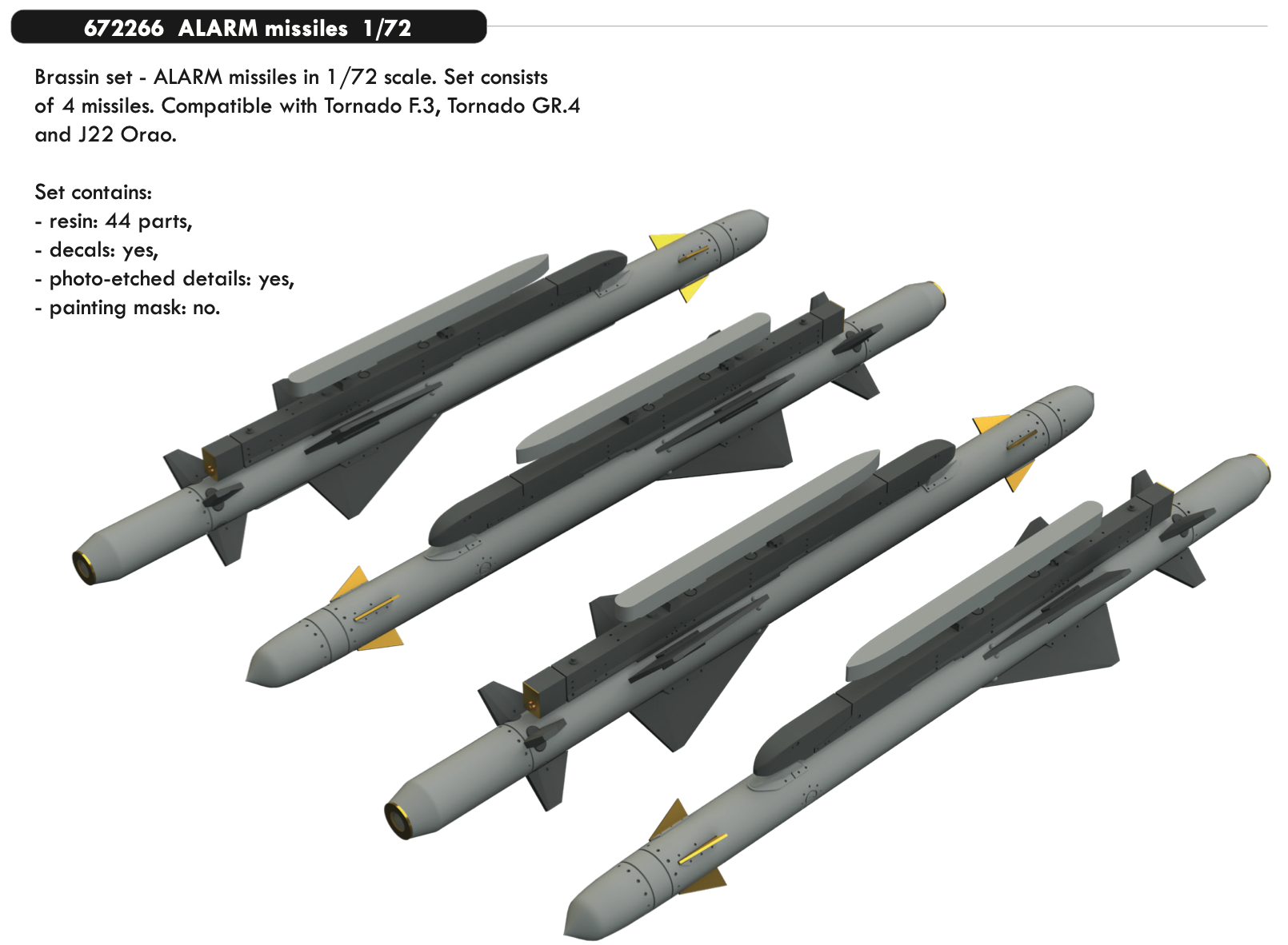 Дополнения из смолы 1/72 ALARM missiles