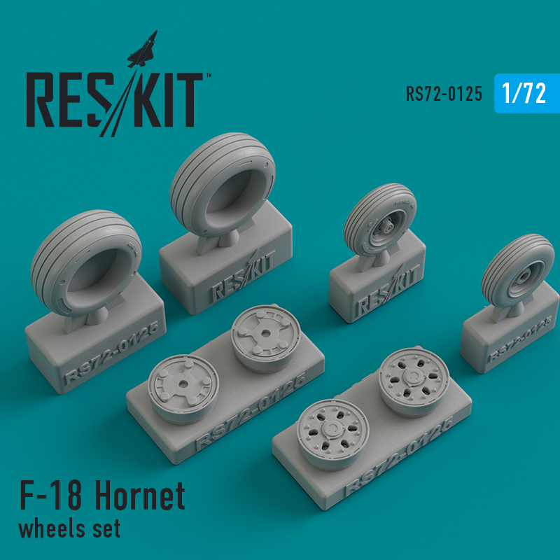 Дополнения из смолы 1/72 Набор колес на Boeing F/A-18 (ResKit)
