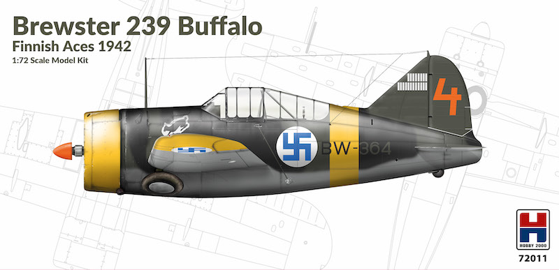 Сборная модель 1/72 Brewster B-239 Buffalo Finnish Aces (ex Hasegawa) (Hobby 2000)