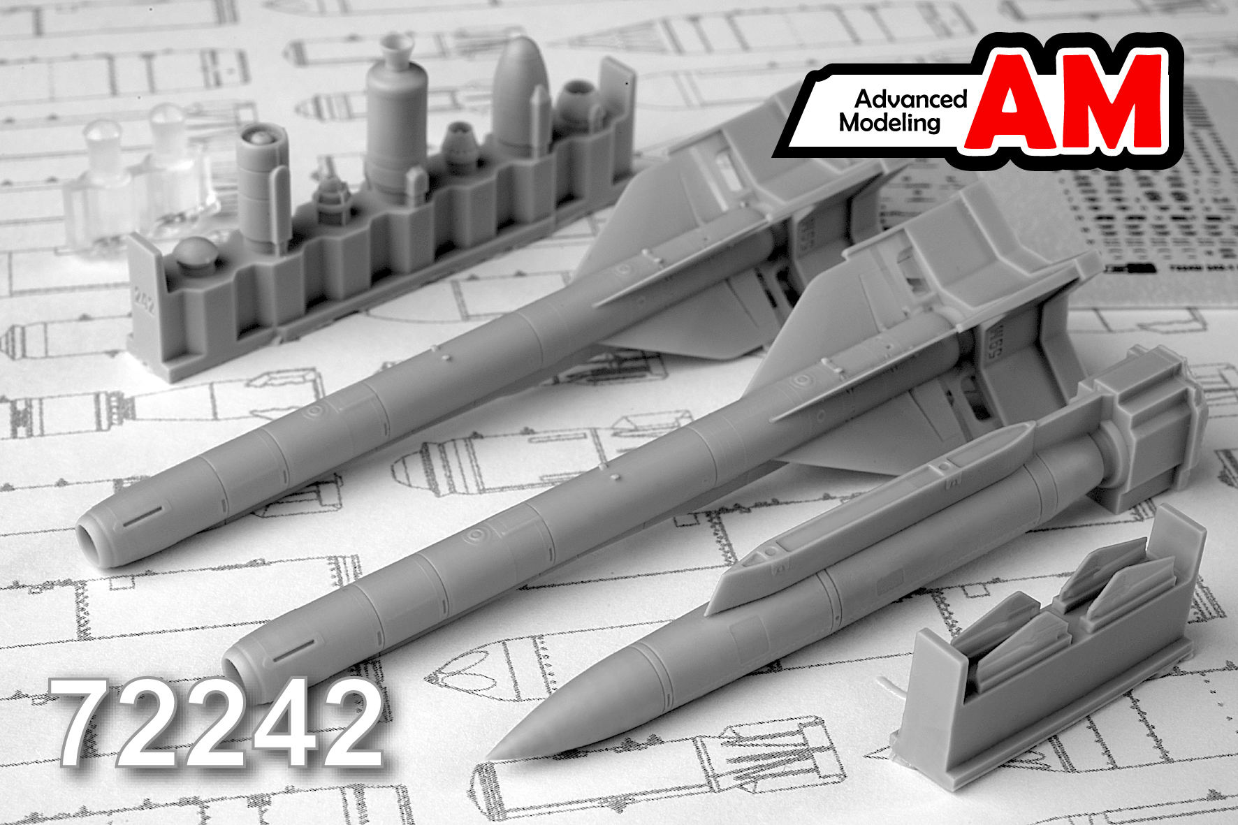 Дополнения из смолы 1/72 Авиационная управляемая ракета Х-59M с АКУ-58 (Advanced Modeling)