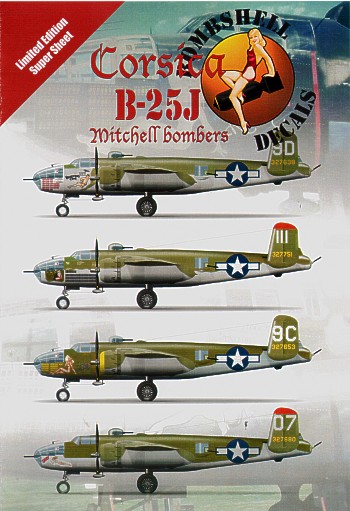 Декаль 1/72 North-American B-25J Mitchell (4) (Bombshell)