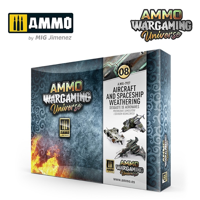 Набор для создания эффектов AMMO WARGAMING UNIVERSE 08 - Aircraft and Spaceship Weatherin (Ammo Mig)