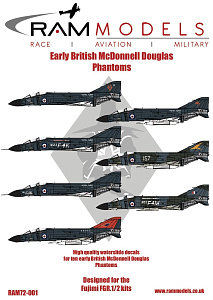 Декаль 1/72 Early British McDonnell-Douglas Phantoms (Ram Modelsl)