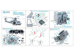 3D Декаль интерьера кабины UH-1Y (Academy)