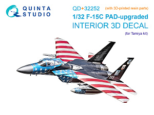 3D Декаль интерьера кабины F-15C PAD-upgraded (Tamiya) (с 3D-печатными деталями)