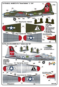Декаль 1/72 Boeing B-17G-95-DL Flying Fortress 44-83872 VP-X (Kits-World)