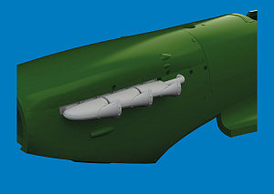 Дополнения из смолы 1/72 Выхлопные патрубки Supermarine Spitfire Mk.V (для модели Eduard)